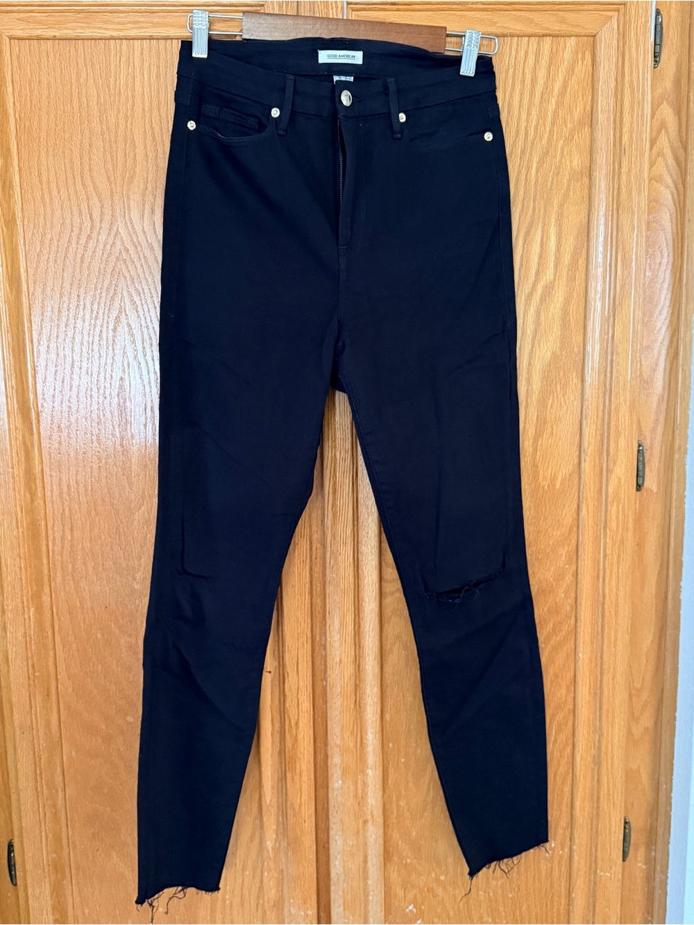 Good American High Rise Skinny Jeans for women black 6/28
